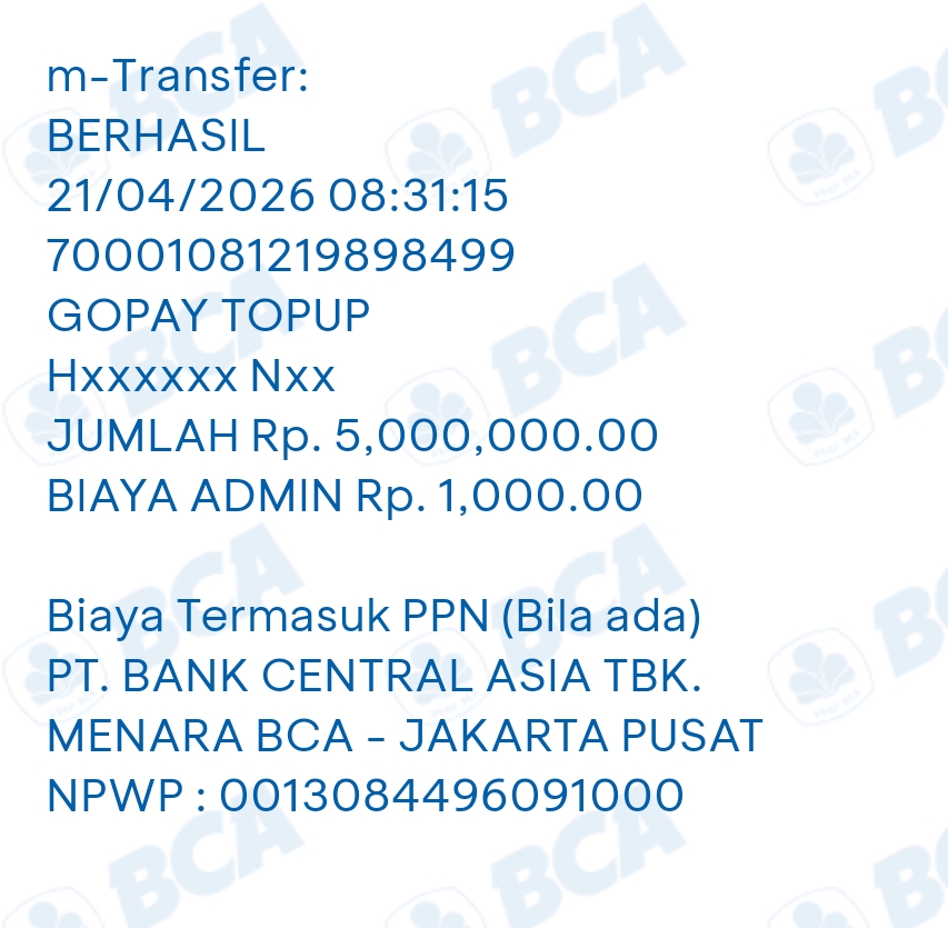 Transfer Pak Hidayat